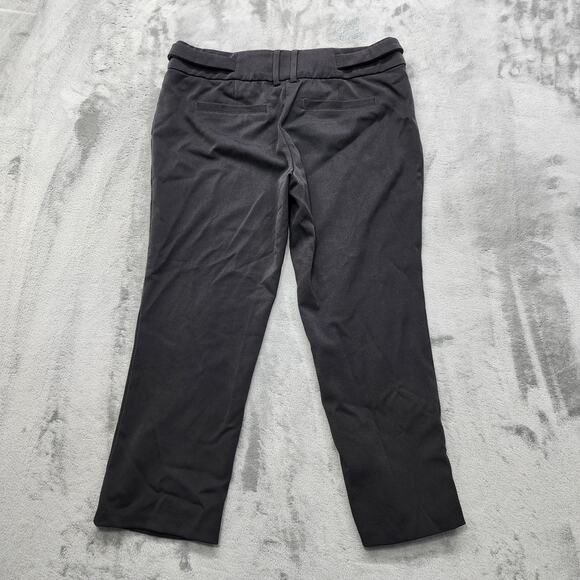 Maurices Pants Women 5/6 Black Low Rise Slim Leg Crop Capri Button Tab Waist - Picture 3 of 14